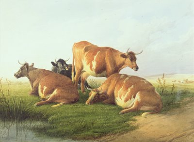 Ganado en un paisaje de Thomas Sidney Cooper